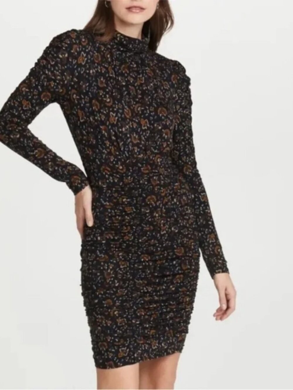 Veronica Beard Jeans Gretna Paisley Print Ruched Mini Dress Size Small